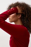 Answear.LAB sweter damski z dodatkiem wełny bordowy