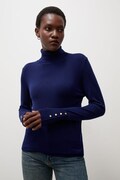 Answear.LAB sweter damski z dodatkiem wełny granatowy
