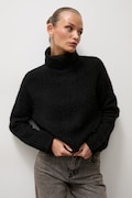 Answear.LAB sweter damski z dodatkiem wełny czarny