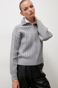 Answear.LAB sweter rozpinany damski z wiskozą szary