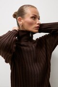 Answear.LAB sweter rozpinany damski z wiskozą brązowy