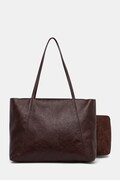 Answear.LAB torebka shopper damska z imitacji skóry brązowa