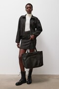 Answear.LAB torebka shopper damska z imitacji skóry czarna