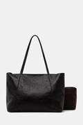 Answear.LAB torebka shopper damska z imitacji skóry czarna