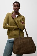 Answear.LAB torebka shopper damska z imitacji zamszu zielona