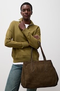 Answear.LAB kabelka typu shopper dámska z imitácie semišu zelená