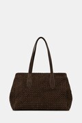 Answear.LAB torebka shopper damska z imitacji zamszu zielona