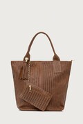 Answear.LAB torebka shopper damska skórzana brązowa