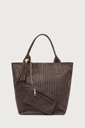 Answear.LAB torebka shopper damska skórzana brązowa