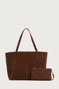 Answear.LAB torebka shopper damska zamszowa brązowa