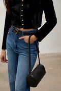 Answear.LAB geantă crossbody pentru femei din piele neagră