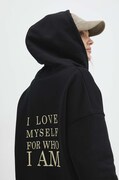 Pulover Answear.LAB ženski, črna barva, s kapuco
