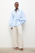 Answear.LAB koszula damska bawełniana niebieska gładka