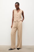 Answear.LAB komplet za žene s primjesom lana bež