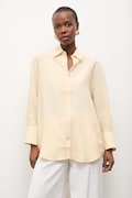 Answear.LAB koszula damska kolor żółty relaxed z kołnierzykiem klasycznym