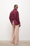 Answear.LAB koszula damska kolor bordowy relaxed z kołnierzykiem klasycznym