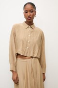 Answear.LAB koszula damska z lyocellem beżowa gładka