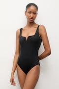 Jednodielne plavky Answear.LAB čierna farba, jemne vystužený košík