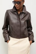 Answear.LAB kurtka damska skórzana LUMA brązowa