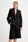 Answear.LAB marynarka kolor czarny jednorzędowa gładka