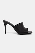 Answear.LAB klapki skórzane damskie kolor czarny na szpilce