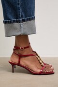 Answear.LAB sandale de piele Unscripted Collection culoarea rosu