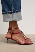Answear.LAB sandale de piele Unscripted Collection culoarea rosu