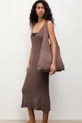Answear.LAB sukienka plażowa damska brązowa