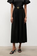 Λινή φούστα Answear.LAB χρώμα: μαύρο