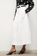 Answear.LAB spódnica kolor biały midi rozkloszowana