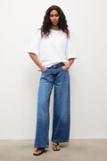 Answear.LAB jeansy wide leg damskie niebieskie