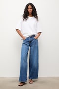 Answear.LAB jeansy wide leg damskie niebieskie