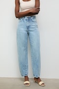 Answear.LAB jeansy mom fit damskie niebieskie