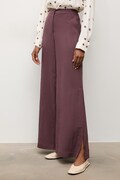 Answear.LAB spodnie damskie z wiskozą brązowe high waist