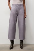 Answear.LAB spodnie damskie skórzane MADELINE z kolekcji Unscripted fioletowe high waist