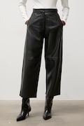 Answear.LAB spodnie damskie skórzane MADELINE z kolekcji Unscripted czarne high waist