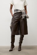 Answear.LAB pantaloni pentru femei, din piele MADDIE Unscripted Collection maro talie înaltă