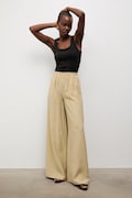 Answear.LAB kalhoty dámské žluté high waist