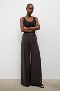 Answear.LAB spodnie damskie brązowe high waist