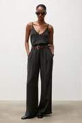 Answear.LAB spodnie damskie z lyocellu czarne high waist