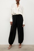 Answear.LAB spodnie joggery damskie z wiskozą czarne high waist