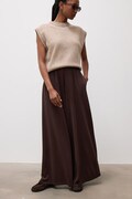 Answear.LAB spodnie dresowe damskie z modalem brązowe high waist