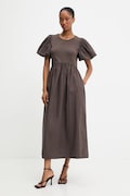 Βαμβακερό φόρεμα Answear.LAB χρώμα: καφέ