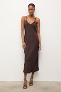 Answear.LAB šaty ve stylu spodničky hnědé hladké