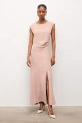 Answear.LAB sukienka kolor różowy maxi prosta