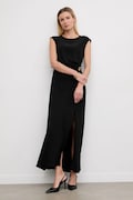 Answear.LAB sukienka kolor czarny maxi prosta