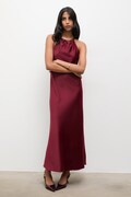 Answear.LAB sukienka kolor bordowy maxi prosta