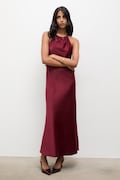 Answear.LAB sukienka kolor bordowy maxi prosta