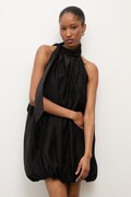Answear.LAB sukienka bombka z lyocellem czarna gładka