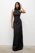 Answear.LAB sukienka kolor czarny maxi prosta